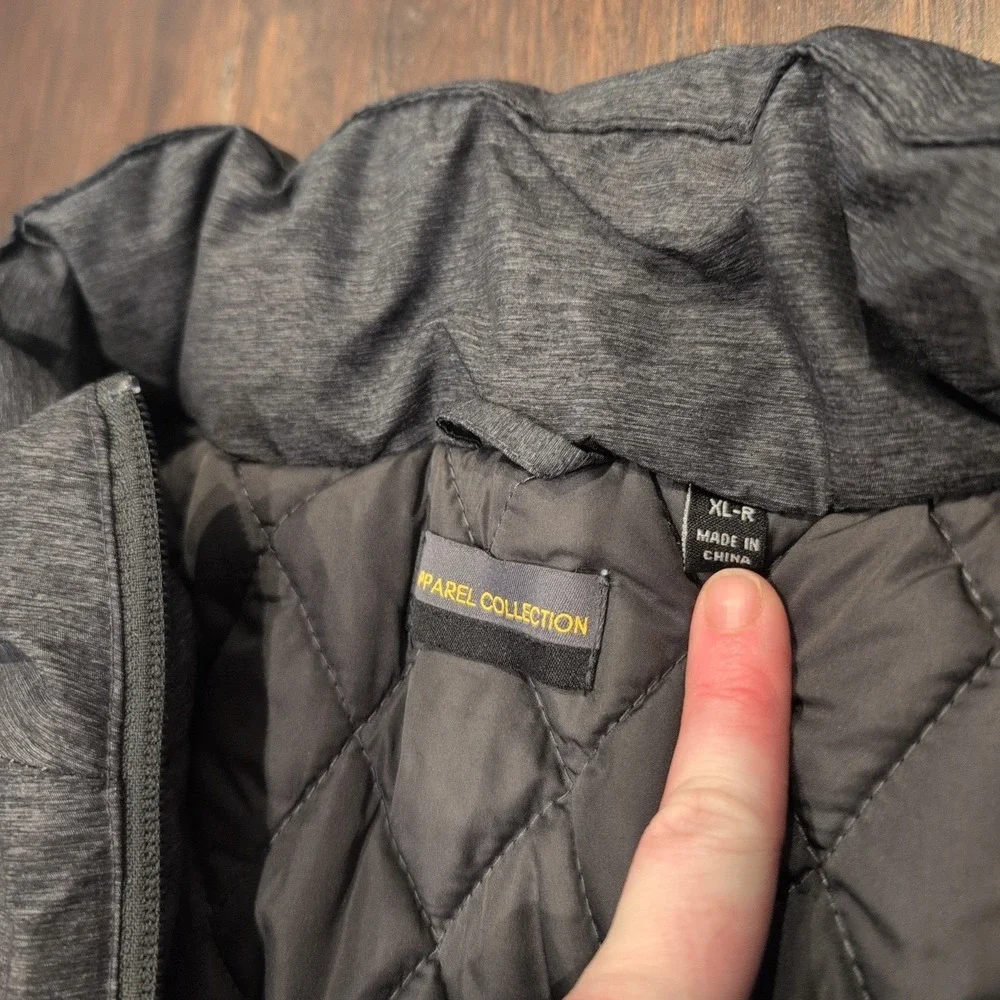 McDonalds Team Jacket Mens XL Charcoal Gray Quilted Lined Zip Up‎ Workwear